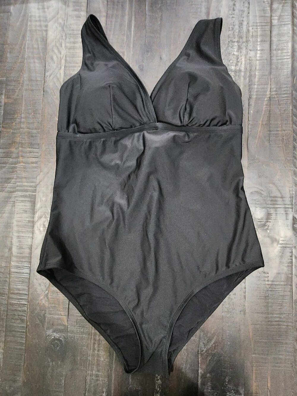 TORRID BLACK BATHING SUIT-SIZE 1 (1X, 14/16)-ADJUSTABLE STRAPS-IN EXCELLENT COND